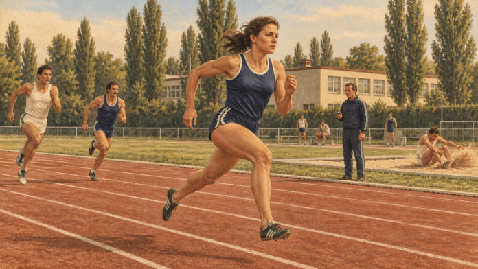 Ilustrativna istorijska rekonstrukcij – ilustracija uz članak „Atletika u Zemunu – Mladost i generacije reprezentativaca“